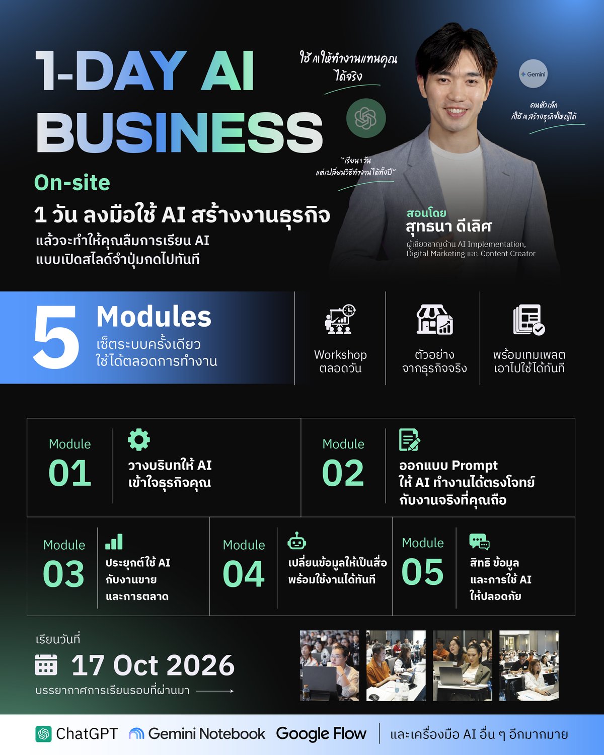 outline คอร์ส 1-DAY AI for Business